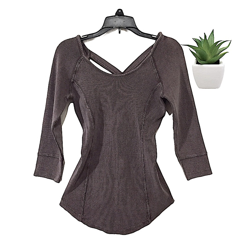 Free People Ribbed Criss Cross Top
